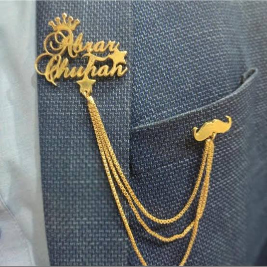 Chain Desgin Coat Pin