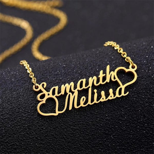 Lovely Couple Customized Name Necklace