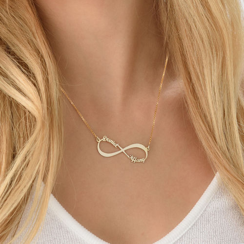 Infinity Loop Two Names Necklace